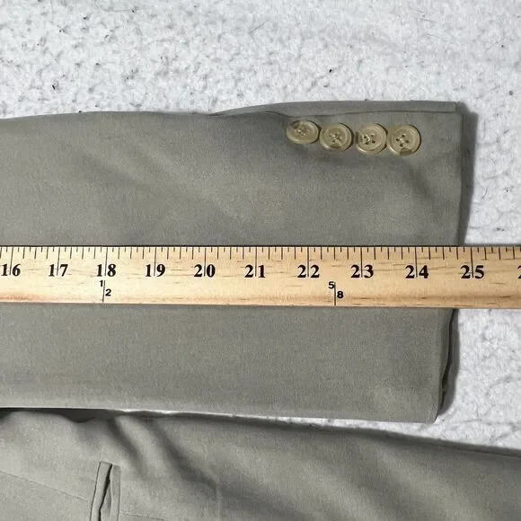 Nautica Men's 42 Regular 100% Silk Sage Green/Gray Suit Jacket Sport Coat 42R - Picture 11 of 15